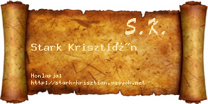 Stark Krisztián névjegykártya